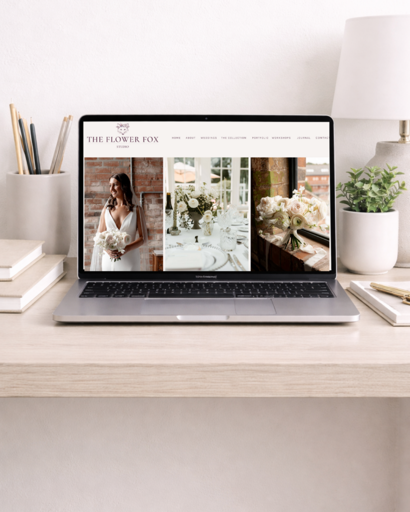The Flower Fox Studio is an example of how an existing Showit template can be customised around an individual brand and business.